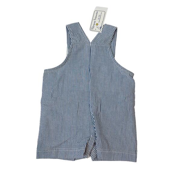 NWT Florence Eiseman 12M Seersucker Shortall with Underwater Scene - Picture 2 of 5